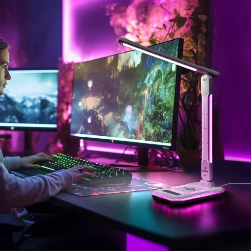 Hawk HW-LAMP04 fehér asztali lámpa - 3