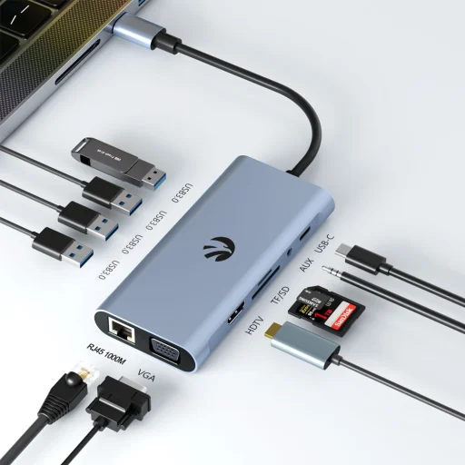 Hawk HW-HUB1101 11 az 1-ben USB-C adapter - 4