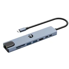 Hawk HW-HUB801 8 v 1 USB-C adaptér