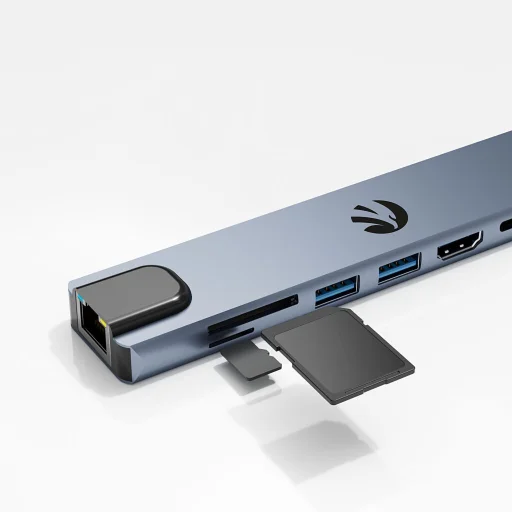 Hawk HW-HUB801 8 az 1-ben USB-C adapter - 2