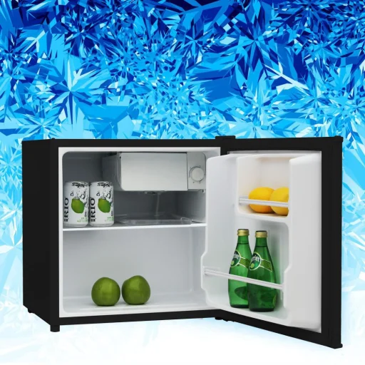 Manta MM515PSL hűtőszekrény 46L ezüst inox/fekete - 4