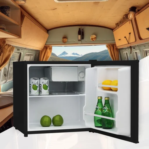 Manta MM515PSL hűtőszekrény 46L ezüst inox/fekete - 5