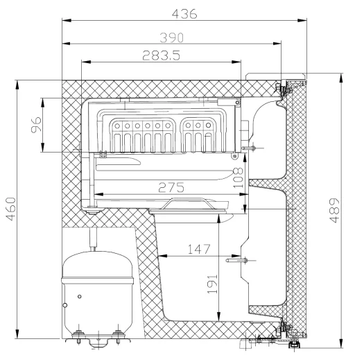 Manta MM515PSL hűtőszekrény 46L ezüst inox/fekete - 8