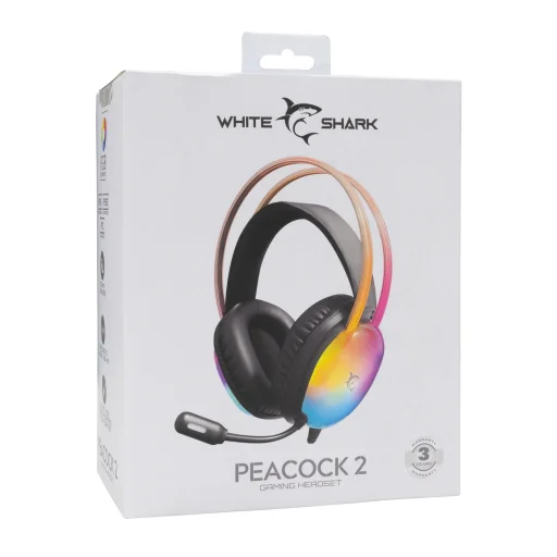 White Shark GH-2444 Peacock-2 Black herný headset - 7