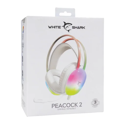 White Shark GH-2444 Peacock-2 White herné slúchadlá - 7
