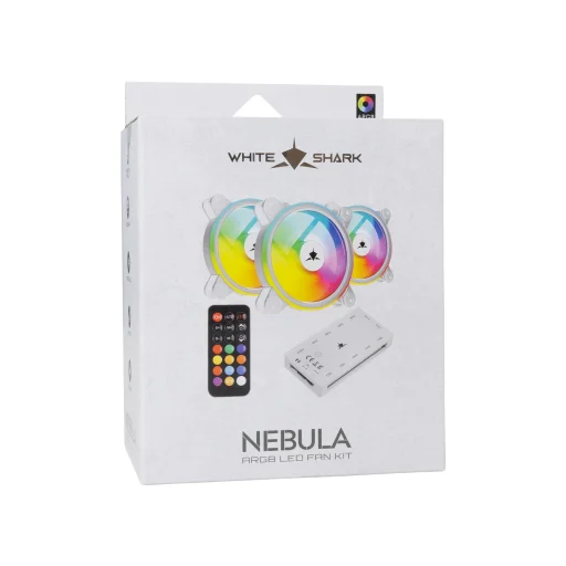 White Shark GCF-S028-005 Nebula-2 White ARGB sada ventilátorov - 9