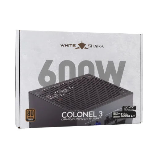 White Shark GPSU-B600S Colonel-3 600W 80+ Bronze teljesen moduláris ATX tápegység - 8
