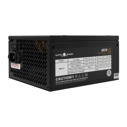 White Shark GPSU-B600S Colonel-3 600W 80+ Bronze teljesen moduláris ATX tápegység - 1