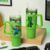 Paladone Minecraft Green 900 ml termo pohár so slamkou thumbnail