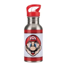 Paladone Super Mario kovová fľaša so slamkou