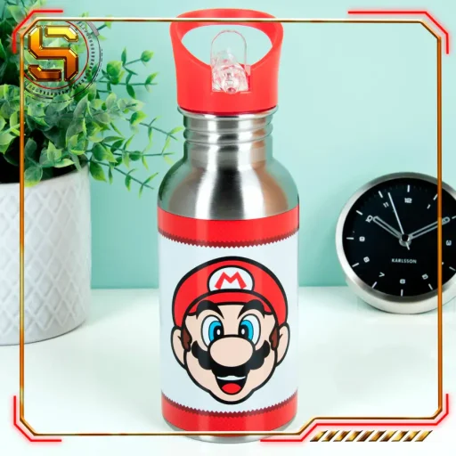 Paladone Super Mario kovová fľaša so slamkou - 5