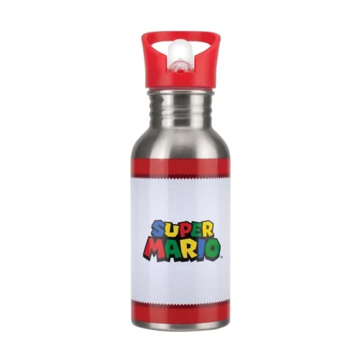 Paladone Super Mario fém kulacs szívószállal - 2