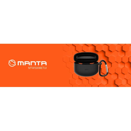 Manta MTWS008ETUI RYTMO fülhallgató tok, fekete - 6
