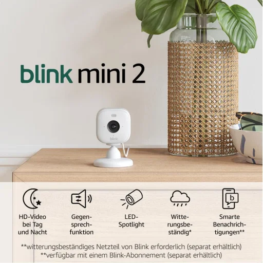 Amazon Blink Mini 2 biela inteligentná bezpečnostná kamera - 2