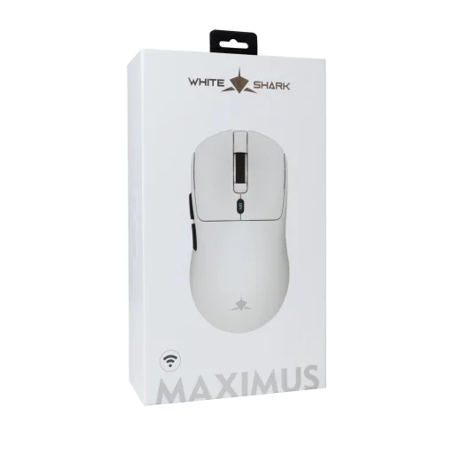 White Shark GM-9010 MAXIMUS White vezeték nélküli gaming egér - 5