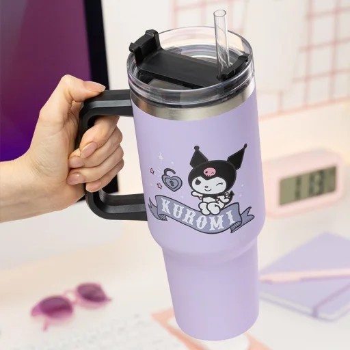 Paladone Hello Kitty Kuromi 900 ml-es hőszigetelt pohár szívószállal - 6