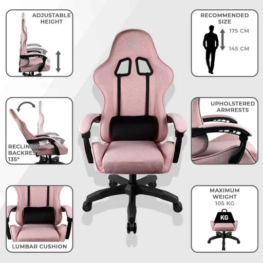 Subsonic Gem Gaming Chair Pink gamer szék - 8