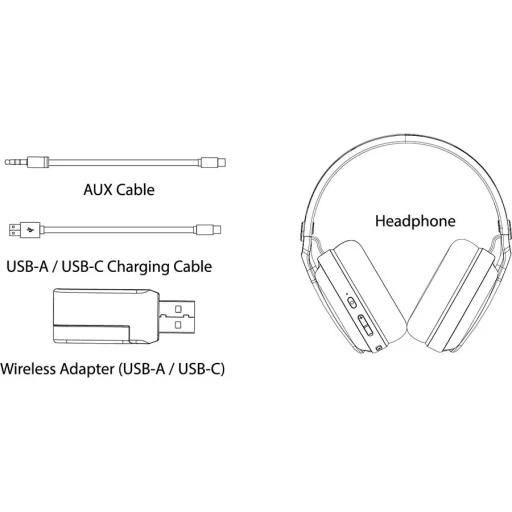 Subsonic Vektra vezeték nélküli headset fekete - 8