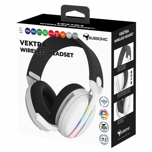 Subsonic Vektra vezeték nélküli headset fehér - 10