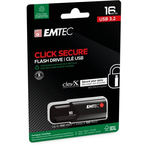 USB kľúč Emtec USB3.2 Click Secure B120 16GB - 3