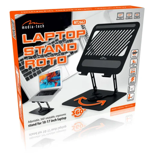 Media-Tech MT2662 Roto stojan na notebook pre 10 – 17-palcové notebooky - 10