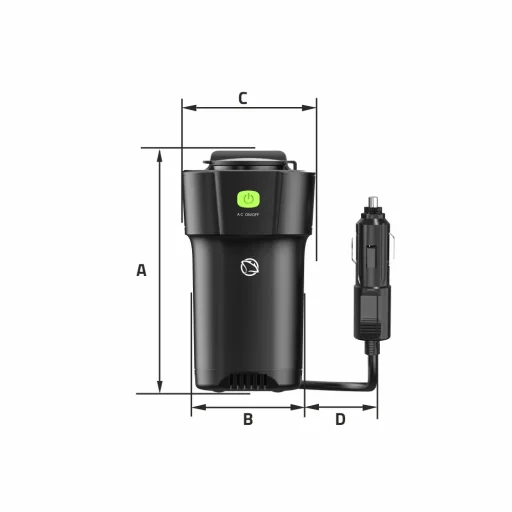 Manta MPI201C Power Inverter 150W DC–AC autós inverter - 4