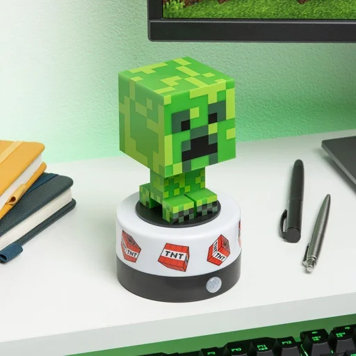 Paladone Minecraft Creeper ikonikus éjjeli fény és szobaőr lámpa - 9