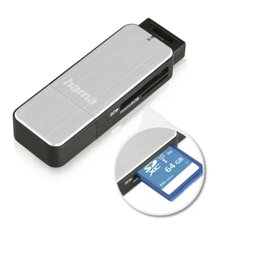 Hama 00123900 USB 3.0 alumínium kártyaolvasó - 5