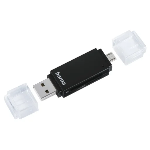 Hama 00181056 USB 2.0 OTG hliníková čítačka kariet - 2