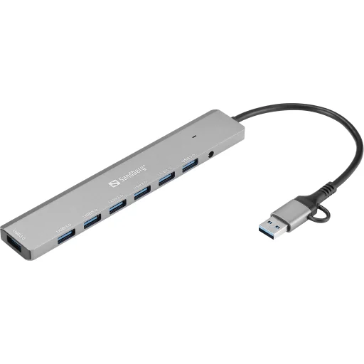 Sandberg 136-66 USB-C/A - 7 x USB 3.0 hub - 2