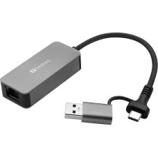 Sandberg 136-68 USB-C/A 2.5 GbE RJ45 adaptér
