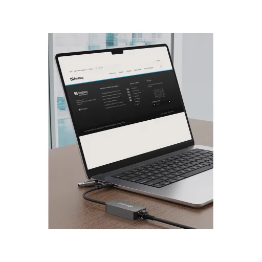 Sandberg 136-68 USB-C/A 2.5 GbE RJ45 adaptér - 3