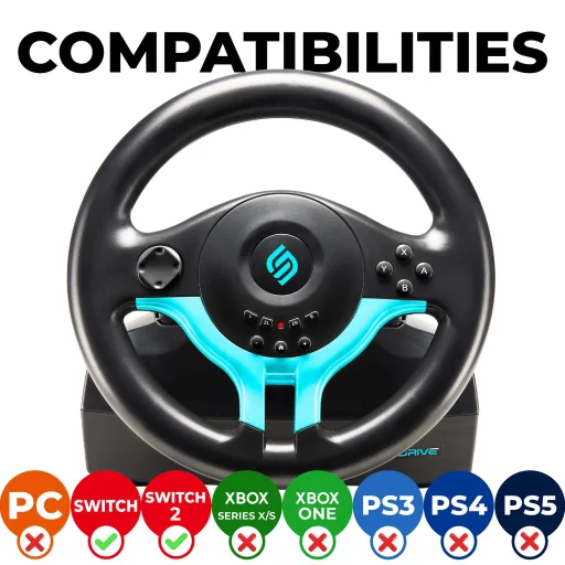Subsonic Superdrive SV 250-S Driving Wheel Blue Edition kormány vezérlő - 4