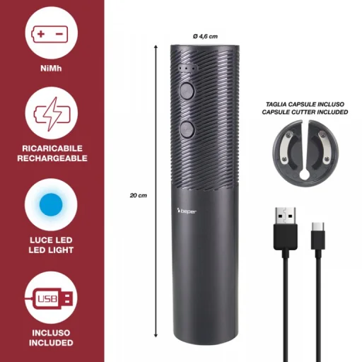 Beper P102ACP103 újratölthető elektromos dugóhúzó - 3