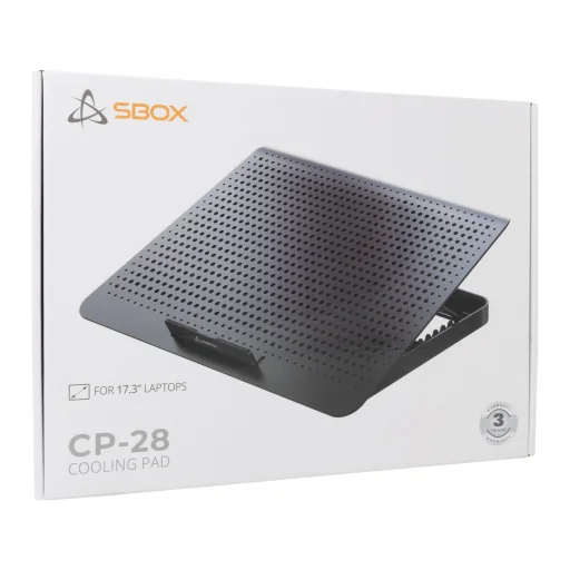 Sbox CP-28 laptop hűtőpad 17,3 hüvelykes laptopokhoz - 9