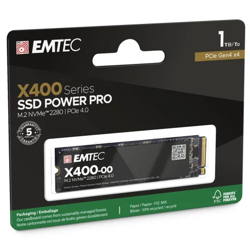 Emtec SSD M.2 NVMe 2280 PCIe 4.0 X400 1TB Power Pro interný SSD - 3