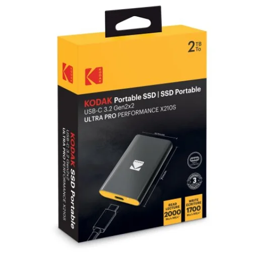 Kodak SSD 3.2 Gen2 X210 S 2TB hordozható külső SSD - 2