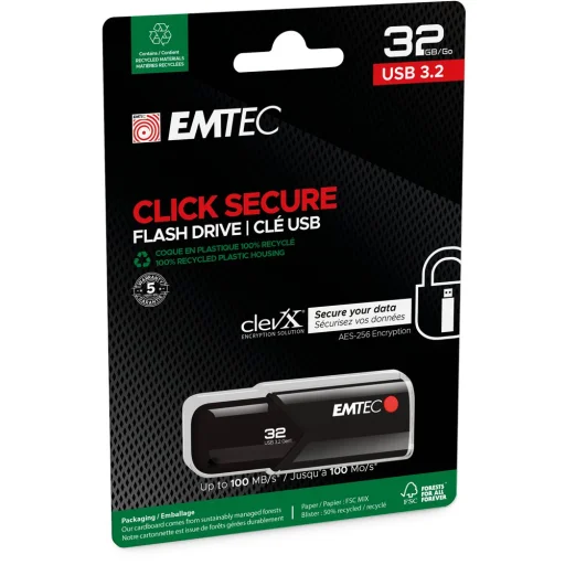 USB kľúč Emtec USB3.2 Click Secure B123 32GB - 3