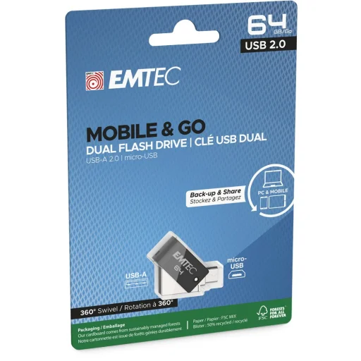 Emtec USB 2.0 Mobile & Go T260 64GB pendrive - 4