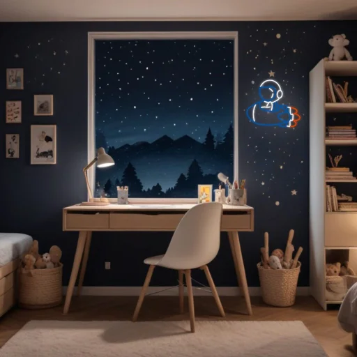 Manta SNL90MT Style Neon Lights ASTRONAUT NA RAKETE dekoračná LED neónová lampa - 5