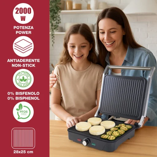 Beper P101TOS503 3 az 1-ben steak- és szendvicssütő grill - 2