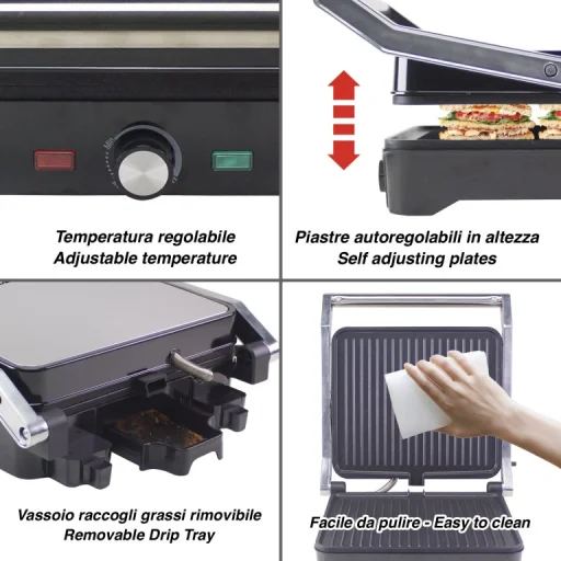 Beper P101TOS503 3 az 1-ben steak- és szendvicssütő grill - 4