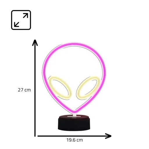 Manta SNL86PK Style Neon Lights UFO Pink dekorlámpa - 2