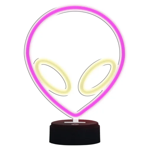 Manta SNL86PK Style Neon Lights UFO Pink dekorlámpa - 1