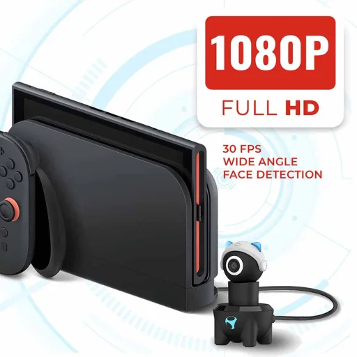 Subsonic Playcam 1080 2 v 1 HD mini kamera pre konzolu Nintendo Switch 2, svetlomodrá - 3