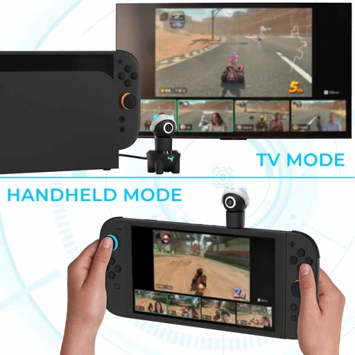 Subsonic Playcam 1080 2 v 1 HD mini kamera pre konzolu Nintendo Switch 2, svetlomodrá - 4