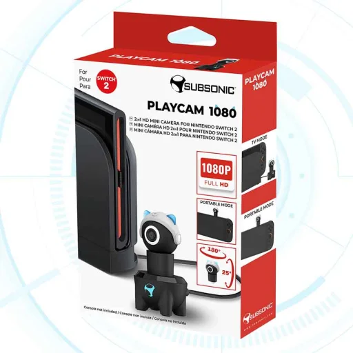Subsonic Playcam 1080 2 v 1 HD mini kamera pre konzolu Nintendo Switch 2, svetlomodrá - 8