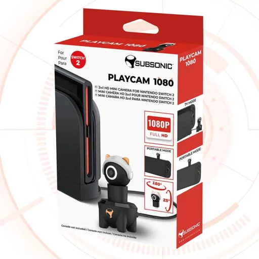 Subsonic Playcam 1080 2 v 1 HD mini kamera pre konzolu Nintendo Switch 2, červená - 8