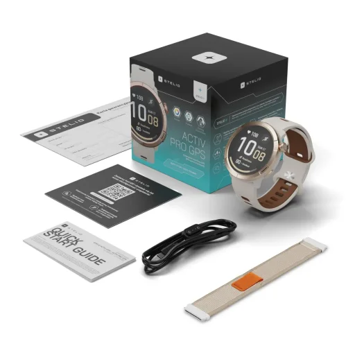 Stelio STSWA102GT Activ Pro GPS 46 mm zlaté titánové inteligentné hodinky - 18