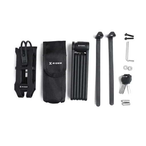 XRIDER XR00FL01 segmentový skladací zámok na bicykel na rám - 3